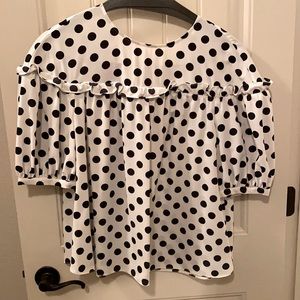 Crosby polka dot tie back top